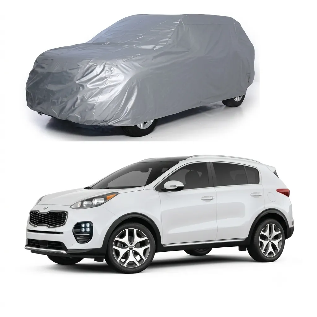 Premium Silver Parachute Car Cover for Kia Sportage | Waterproof & Dustproof