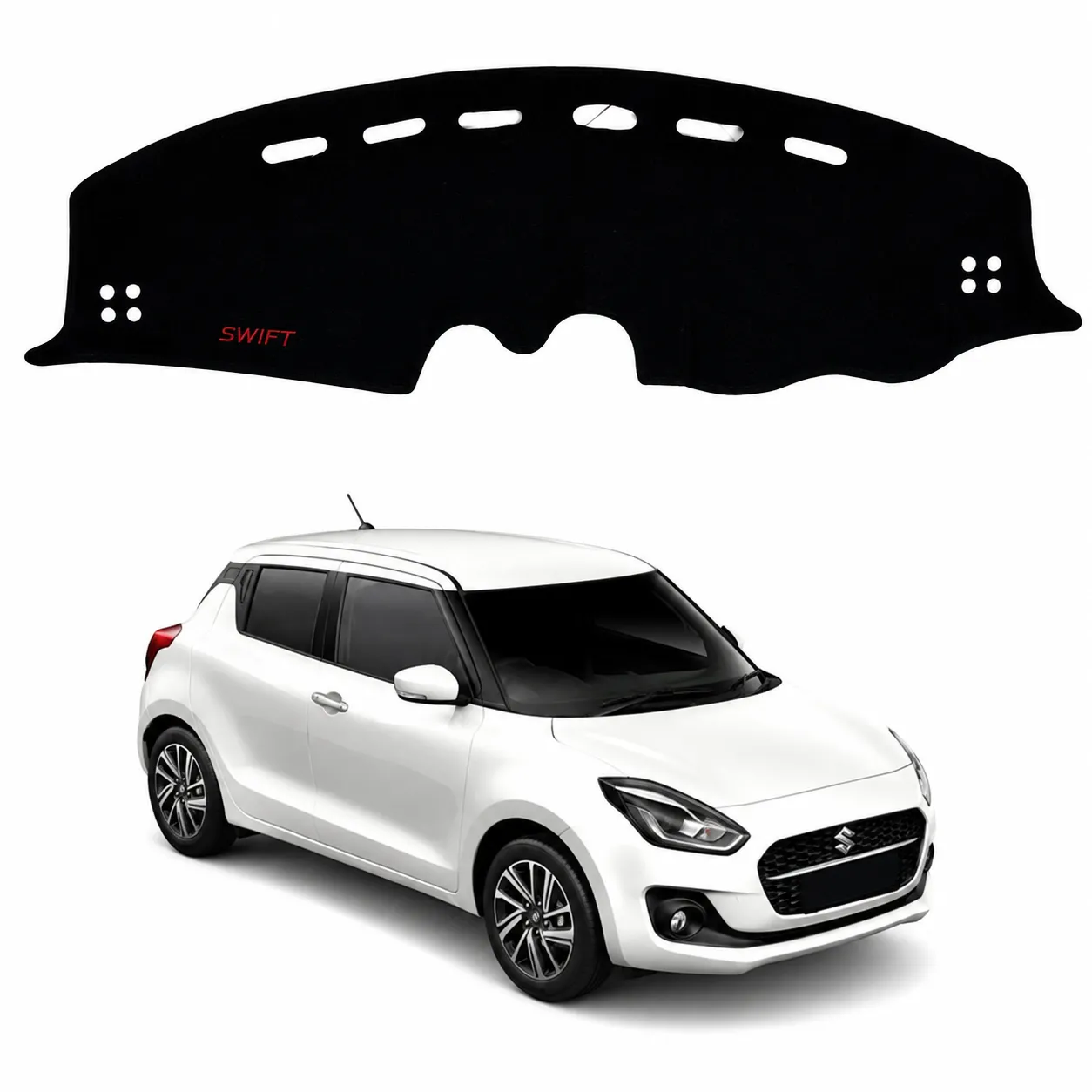Suzuki Swift Dashboard Mat Cover – Black Velvet Premium Fit