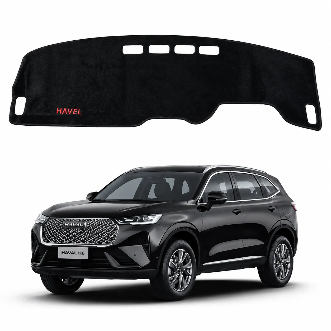 Haval H6 Premium Velvet Dashboard Mat | Black Car Dashboard Cover & Protector