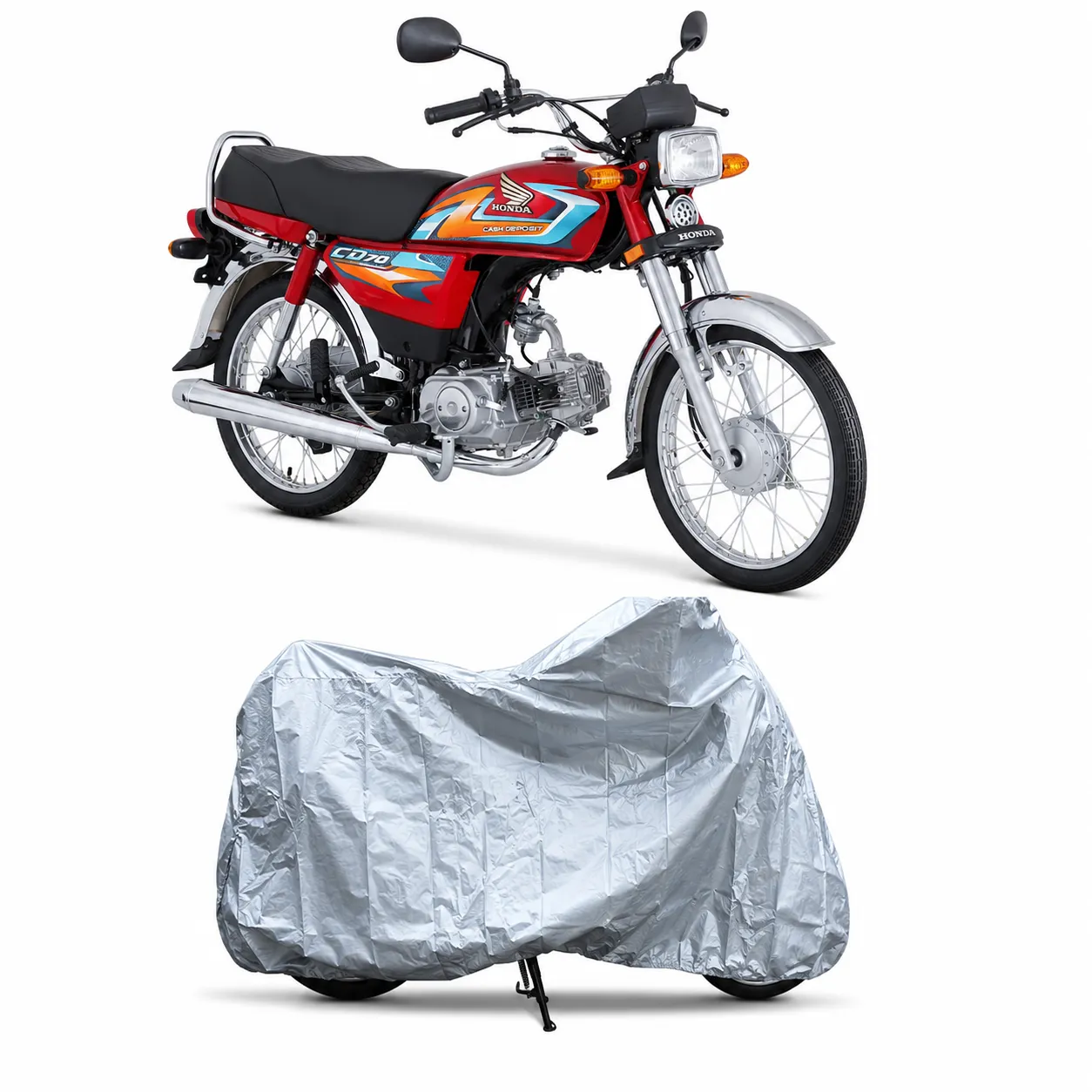 Universal Honda CD 70 Bike Top Cover – Waterproof Motorcycle Cover