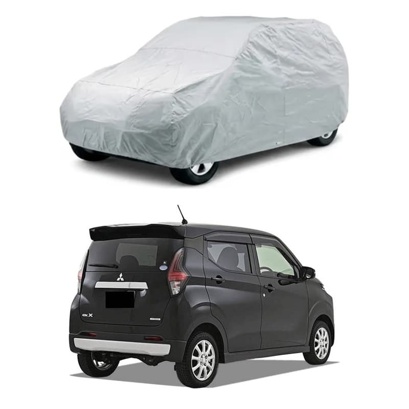 Mitsubishi eK Custom Car Top Cover - Silver Parachute