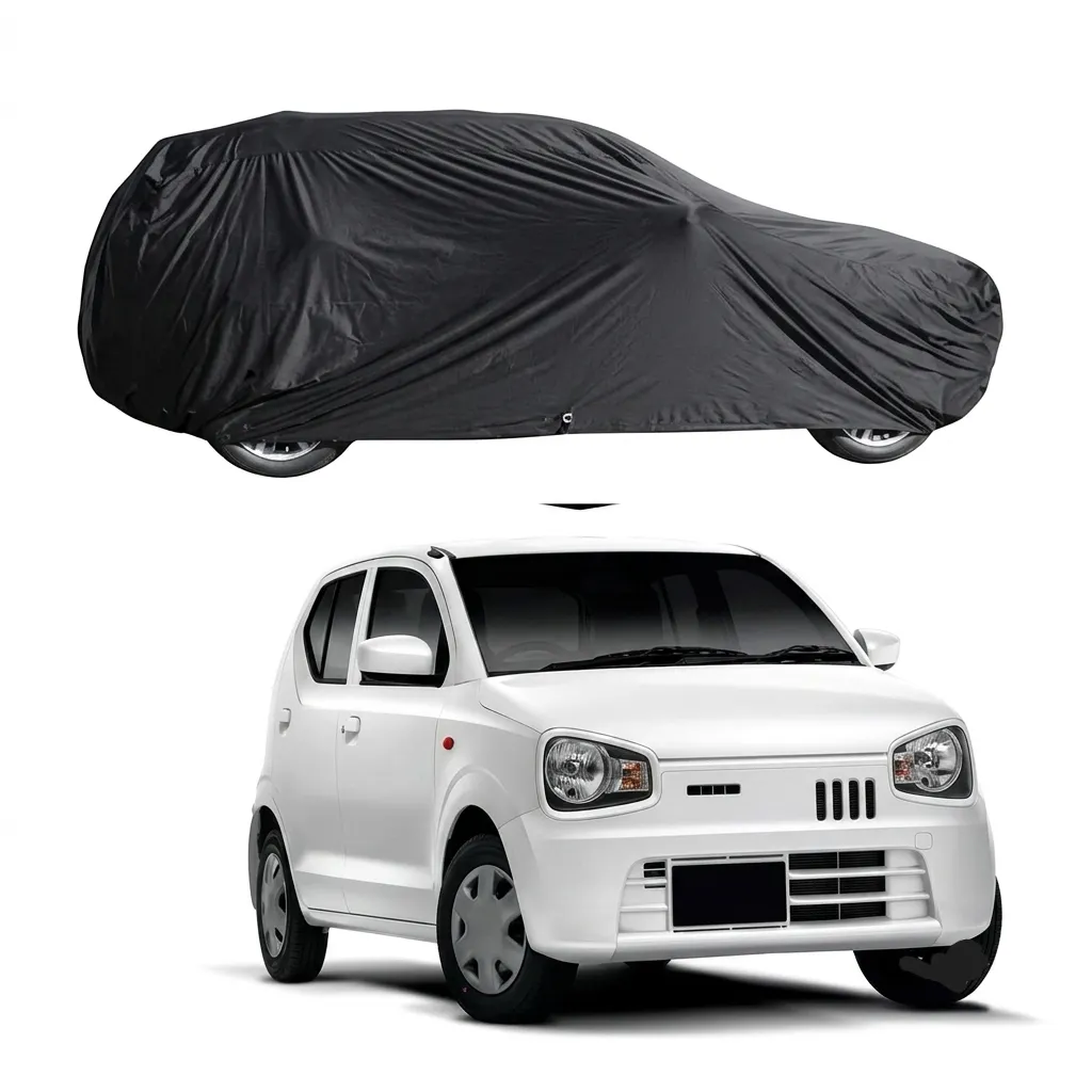 Black coated car top cover